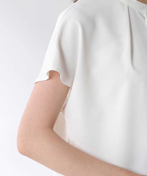 GLACIER（グラシア）の「ボータイブラウス（シャツ/ブラウス・レディース・ホワイト/ネイビー/ホワイト系その他/ブルー系その他/ブルー系その他2・LL/S/M/L）」の18枚目の写真