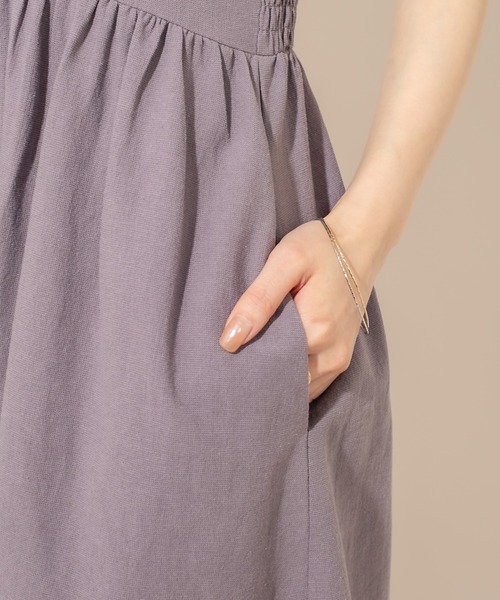 mline（エムライン）の「[mline] WEB限定 フレンチスリーブワンピース（ワンピース・レディース・ベージュ/チャコールグレー/ブラック・FREE）」の18枚目の写真