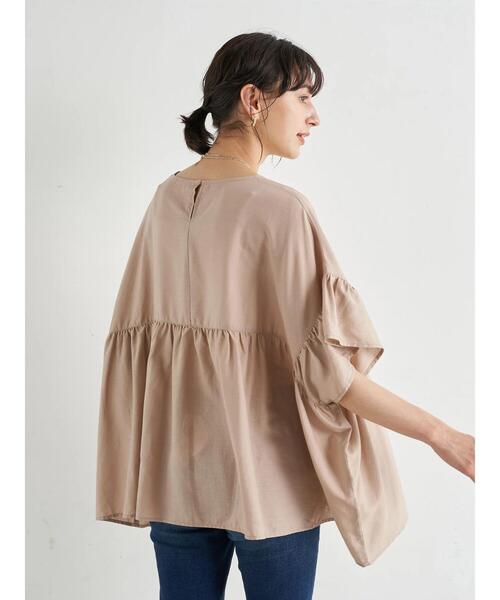 earth music&ecology（アースミュージックアンドエコロジー）の「レーヨンリネンフリルブラウス ＊（シャツ/ブラウス・レディース・ラベンダー/ベージュ/オフホワイト・FREE）」の19枚目の写真