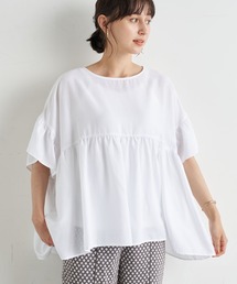 earth music&ecology | レーヨンリネンフリルブラウス ＊(シャツ/ブラウス)