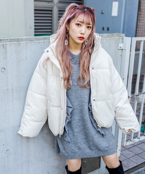 RASVOA(ラスボア)の「【WEB限定】フードボリュームフェイクダウン(ダウンジャケット/コート・レディース・ブラック/アイボリー・FREE)」の21枚目の写真