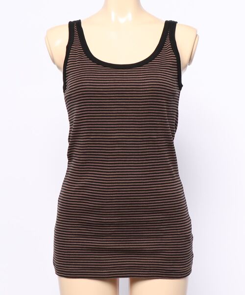 MILLER(ミラー)の「PANELRIB Cami tank(タンクトップ・レディース・オフホワイト/ブラウン/オレンジ/グリーン/ブルー/ブルー系その他/グリーン系その他/パープル/グレー/オレンジ系その他/ミント/ネイビー/ピンク/ライム・FREE)」の4枚目の写真