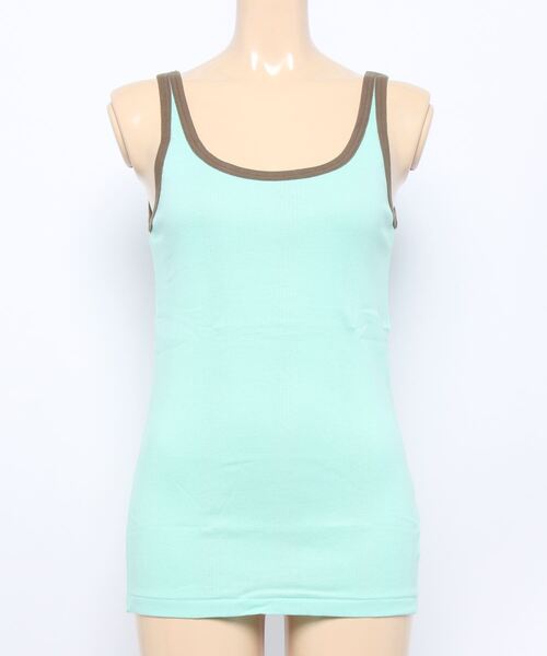 MILLER(ミラー)の「PANELRIB Cami tank(タンクトップ・レディース・オフホワイト/ブラウン/オレンジ/グリーン/ブルー/ブルー系その他/グリーン系その他/パープル/グレー/オレンジ系その他/ミント/ネイビー/ピンク/ライム・FREE)」の1枚目の写真