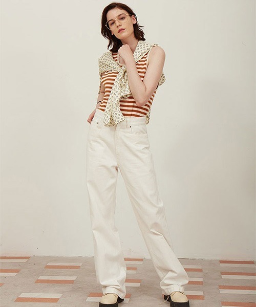 MIXSEVEN(ミックスセブン)の「ハイウエストストレートホワイトパンツ MX21S08【MIX SEVEN】(デニムパンツ・メンズ・ホワイト・S/L/M)」の10枚目の写真