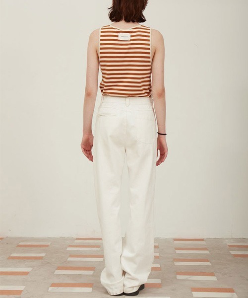 MIXSEVEN(ミックスセブン)の「ハイウエストストレートホワイトパンツ MX21S08【MIX SEVEN】(デニムパンツ・メンズ・ホワイト・S/L/M)」の13枚目の写真