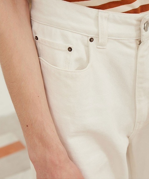 MIXSEVEN(ミックスセブン)の「ハイウエストストレートホワイトパンツ MX21S08【MIX SEVEN】(デニムパンツ・メンズ・ホワイト・S/L/M)」の16枚目の写真