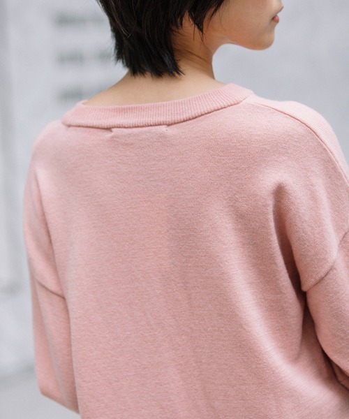 Munich（ミューニック）の「メリノウールサイドスリットプルオーバー（ニット/セーター・レディース・ブラック/ベージュ/ピンク/アイボリー・FREE）」の17枚目の写真