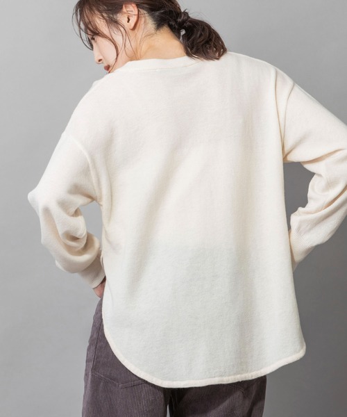 Munich（ミューニック）の「メリノウールサイドスリットプルオーバー（ニット/セーター・レディース・ブラック/ベージュ/ピンク/アイボリー・FREE）」の7枚目の写真