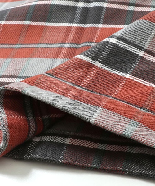 KRIFF MAYER Lady's Collection（クリフメイヤーレディースコレクション）の「ヘビーネルチェックシャツJK（シャツ/ブラウス・レディース・ベージュ/レッド/カラフル/ブラウン・LARGE/MEDIUM）」の15枚目の写真