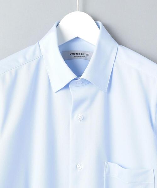 WORK TRIP OUTFITS GREEN LABEL RELAXING（ワークトリップアウトフィッツグリーンレーベル リラクシング）の「＜WORK TRIP OUTFITS GREEN LABEL RELAXING＞ トリコット カノコ スナップダウンカラー スリム シャツ（シャツ/ブラウス・メンズ・ライトブルー/ホワイト・LARGE/X-LARGE/SMALL/MEDIUM）」の10枚目の写真