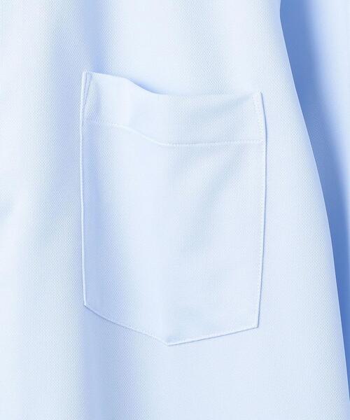 WORK TRIP OUTFITS GREEN LABEL RELAXING（ワークトリップアウトフィッツグリーンレーベル リラクシング）の「＜WORK TRIP OUTFITS GREEN LABEL RELAXING＞ トリコット カノコ スナップダウンカラー スリム シャツ（シャツ/ブラウス・メンズ・ライトブルー/ホワイト・LARGE/X-LARGE/SMALL/MEDIUM）」の13枚目の写真