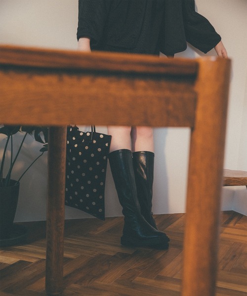 N.（N. Natural Beauty Basic）（エヌエヌナチュラルビューティーベーシック）の「≪◆ストレッチロングブーツ≫（ブーツ・レディース・ブラック・LARGE/MEDIUM）」の6枚目の写真