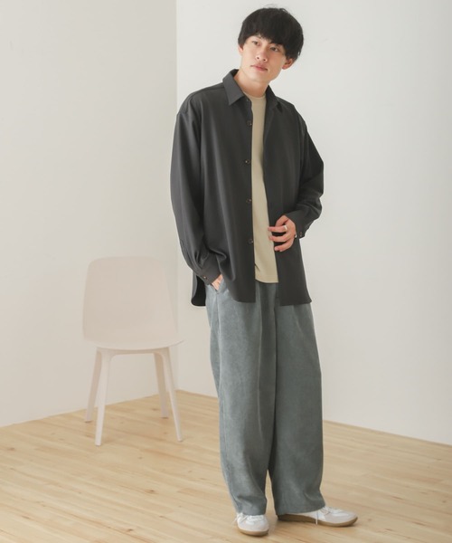 SENSE OF PLACE by URBAN RESEARCH(センスオブプレイスバイアーバンリサーチ)の「『セットアップ対応』コーデュロイワイドパンツ(その他パンツ・メンズ・パープル/ライトベージュ/ブルー/チャコールグレー・MEDIUM/LARGE)」の16枚目の写真