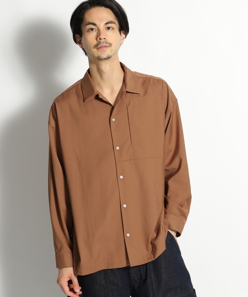 niko and（ニコアンド）の「ワイドシームポケットシャツ（シャツ