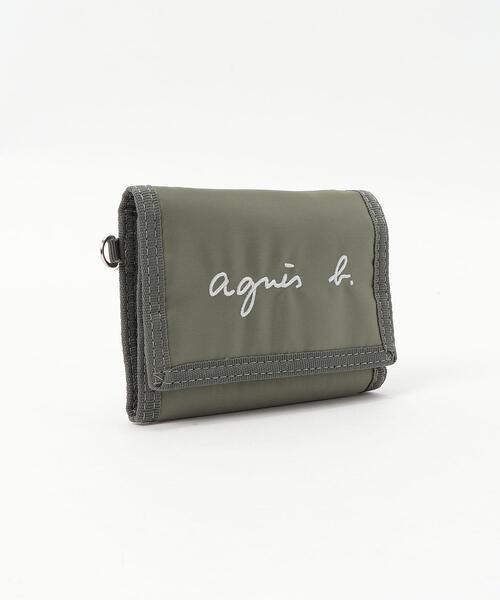 agnes b.（アニエスベー）の「GL11 E PORTEFEUILLE ロゴ刺繍 パスケース/財布（財布・キッズ・グレー・UNI）」の3枚目の写真