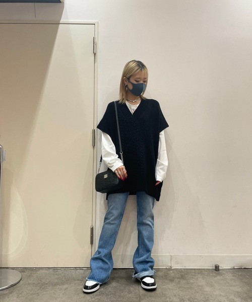 DANKE SCHON(ダンケシェーン)の「DankeSchon/ダンケシェーン/ジップアップニットベスト(ベスト・メンズ・ブラック/カーキ/ホワイト・FREE)」の12枚目の写真