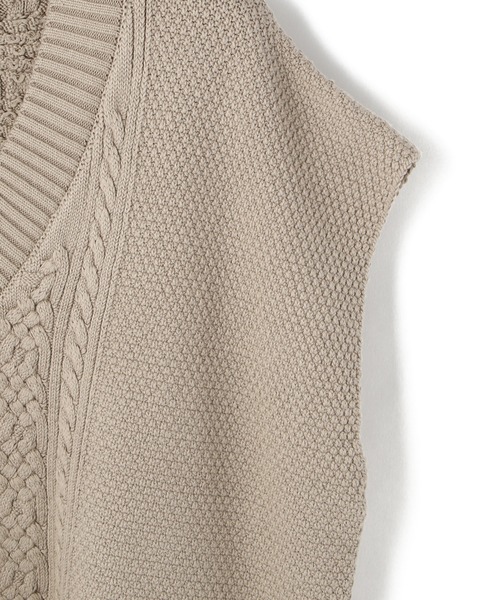 DANKE SCHON(ダンケシェーン)の「DankeSchon/ダンケシェーン/ジップアップニットベスト(ベスト・メンズ・ブラック/カーキ/ホワイト・FREE)」の16枚目の写真