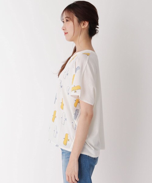one'sterrace(ワンズテラス)の「刺しゅうバードライン柄プルオーバー(Tシャツ/カットソー・レディース・オフホワイト・00)」の3枚目の写真