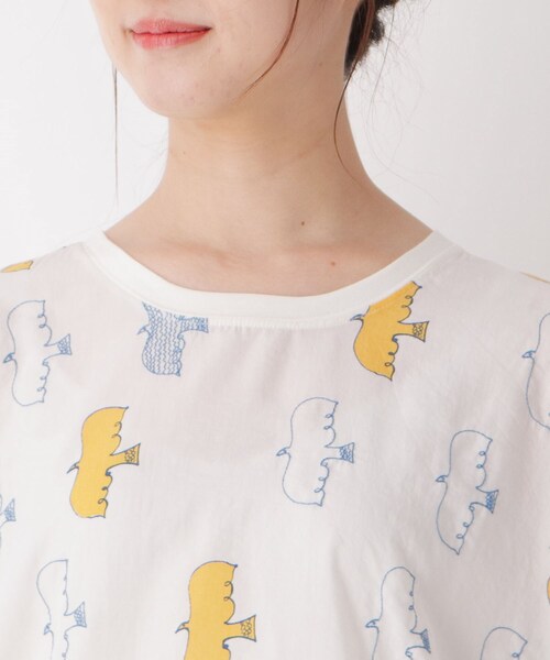 one'sterrace(ワンズテラス)の「刺しゅうバードライン柄プルオーバー(Tシャツ/カットソー・レディース・オフホワイト・00)」の5枚目の写真