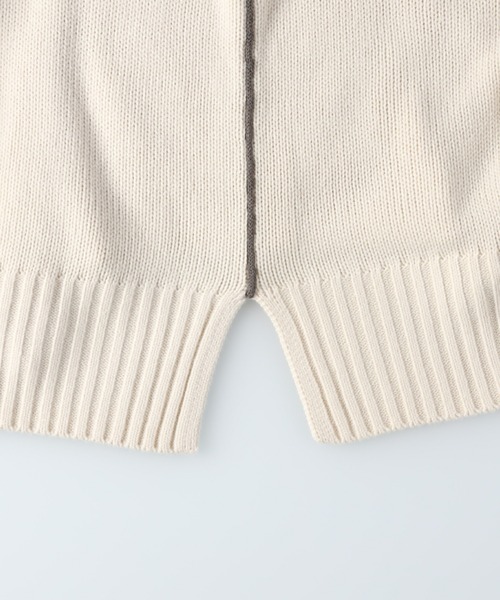 HONEYSUCKLE ROSE（ハニーサックルローズ）の「【HONEYSUCKLE ROSE】配色ラインタートルニット（ニット/セーター・レディース・ブラック/オフホワイト/グリーン・M/L）」の13枚目の写真