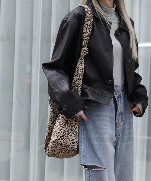 UNE MANSION（ユヌマンション）の「レオパード結びショルダーバッグ（ショルダーバッグ・レディース・ブラック/ブラウン・ONE SIZE）」の11枚目の写真