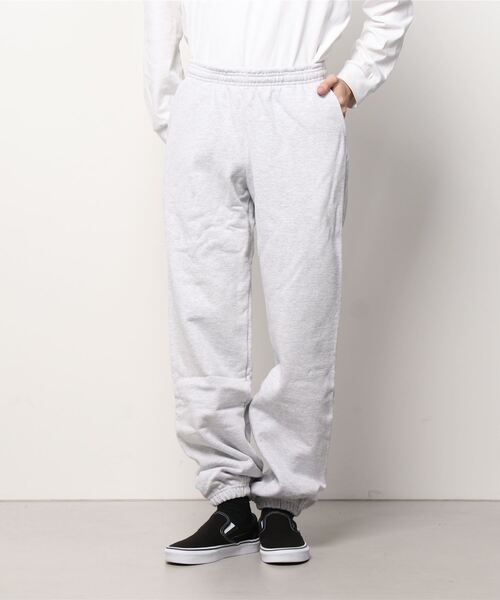 LOS ANGELES APPAREL（ロサンゼルスアパレル）の「LA APPAREL / ロサンゼルスアパレル　 HEAVY FLEECE SWEAT PANTS ヘビーフリーススウェットパンツ（スウェットパンツ・メンズ・ライトグレー/ブラック・MEDIUM/LARGE）」の2枚目の写真