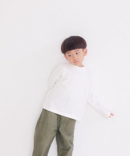 LOWRYS FARM(ローリーズファーム)の「モックネックロンT 216220(Tシャツ/カットソー・キッズ・ホワイト/ブラック/オレンジ・110cm/120cm/130cm/140cm/150cm)」の12枚目の写真