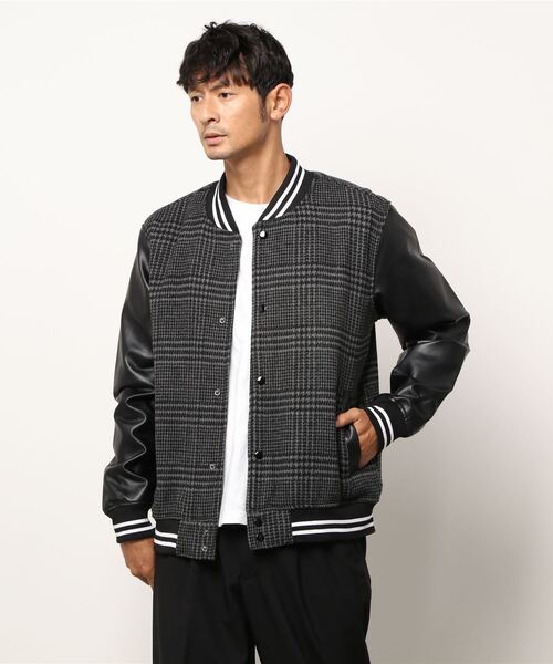 VIBGYOR(ヴィブジョー)の「メルトンスタジャン(スタジャン・メンズ・ブラック/ネイビー/ミックスグレー/チェック・MEDIUM/LARGE/X-LARGE)」の4枚目の写真