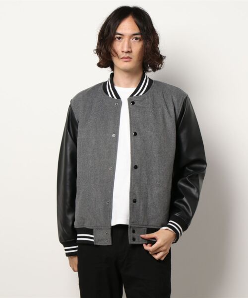 VIBGYOR(ヴィブジョー)の「メルトンスタジャン(スタジャン・メンズ・ブラック/ネイビー/ミックスグレー/チェック・MEDIUM/LARGE/X-LARGE)」の1枚目の写真