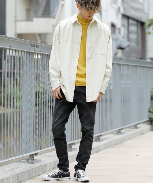 Beno(ビーノ)の「コーデュロイ レギュラーカラー オーバーシャツ(シャツ/ブラウス・メンズ・ブラック/ダークブラウン/ネイビー/グリーン/アイボリー・M/L)」の22枚目の写真