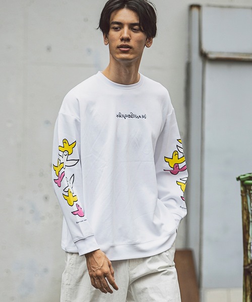 Mark Gonzales（マーク・ゴンザレス）の「Mark Gonzales(マーク ゴンザレス) プリントスウェットプルオーバー×3type（スウェット・メンズ・ブラック系2/ブラック系1/ホワイト系1/ブラック系3/ホワイト系2/ホワイト系3/ホワイト系4/ホワイト系5/ブラック系4/ブラック系5・L/M）」の18枚目の写真