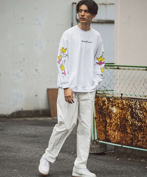 Mark Gonzales（マーク・ゴンザレス）の「Mark Gonzales(マーク ゴンザレス) プリントスウェットプルオーバー×3type（スウェット・メンズ・ブラック系2/ブラック系1/ホワイト系1/ブラック系3/ホワイト系2/ホワイト系3/ホワイト系4/ホワイト系5/ブラック系4/ブラック系5・L/M）」の21枚目の写真