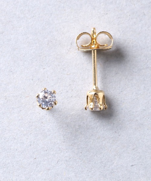 Manon's Selection(マノンズセレクション)の「1粒ストーンピアス3mm(ピアス(両耳用)・レディース・シルバー/ゴールド・ONE SIZE)」の3枚目の写真