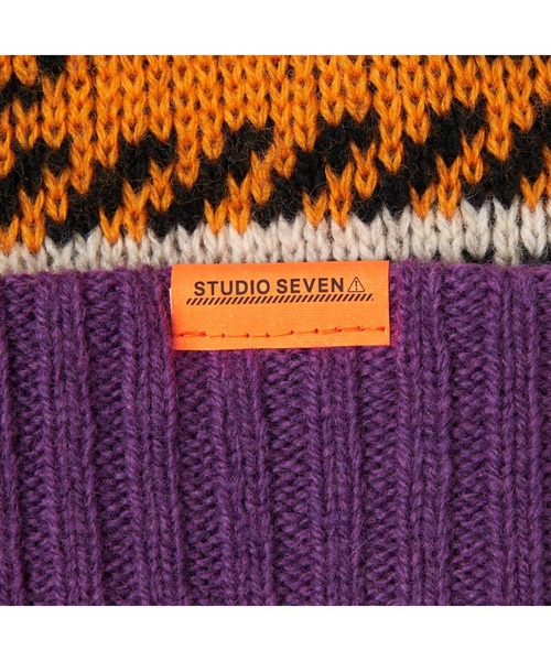 STUDIO SEVEN(スタジオ セブン)の「Nordic Pattern Knit Cap【STUDIOSEVEN/スタジオセブン】(ニットキャップ/ビーニー・メンズ・パープル/ブラウン・FREE)」の13枚目の写真