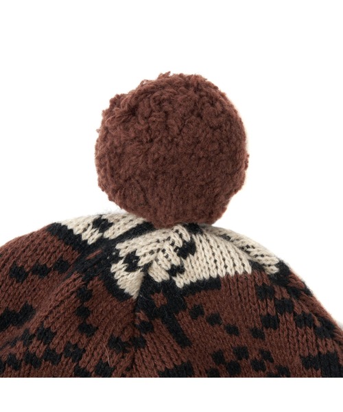 STUDIO SEVEN(スタジオ セブン)の「Nordic Pattern Knit Cap【STUDIOSEVEN/スタジオセブン】(ニットキャップ/ビーニー・メンズ・パープル/ブラウン・FREE)」の7枚目の写真