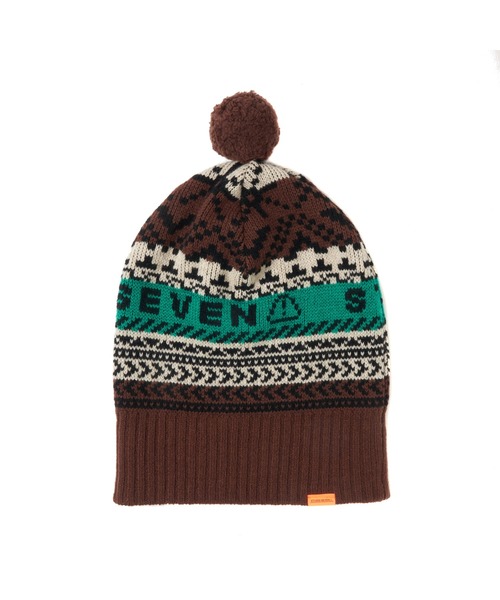 STUDIO SEVEN(スタジオ セブン)の「Nordic Pattern Knit Cap【STUDIOSEVEN/スタジオセブン】(ニットキャップ/ビーニー・メンズ・パープル/ブラウン・FREE)」の15枚目の写真
