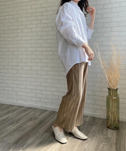 Chiaro（キアロ）の「スエードタッチプリーツワイドパンツ（その他パンツ・レディース・パープル/アイボリー/グレイッシュベージュ・FREE）」の19枚目の写真