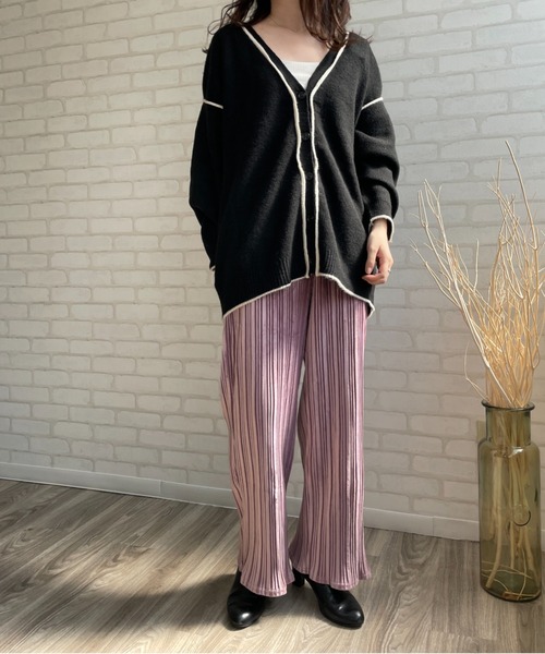 Chiaro（キアロ）の「スエードタッチプリーツワイドパンツ（その他パンツ・レディース・パープル/アイボリー/グレイッシュベージュ・FREE）」の18枚目の写真