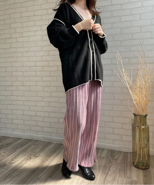 Chiaro（キアロ）の「スエードタッチプリーツワイドパンツ（その他パンツ・レディース・パープル/アイボリー/グレイッシュベージュ・FREE）」の11枚目の写真