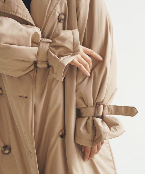 rps（アールピーエス）の「中綿入りノーカラートレンチコート（トレンチコート・レディース・ブラック/アイボリー/ベージュ・M）」の21枚目の写真