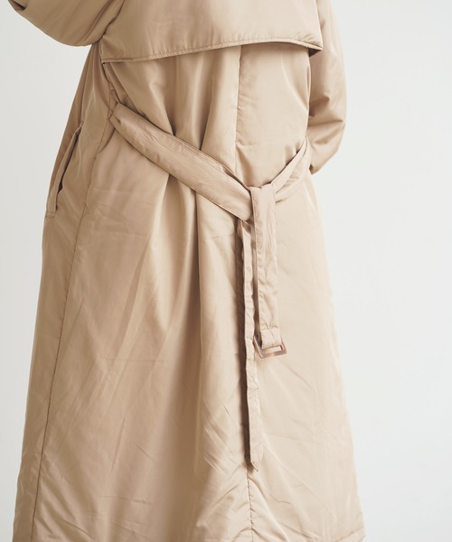 rps（アールピーエス）の「中綿入りノーカラートレンチコート（トレンチコート・レディース・ブラック/アイボリー/ベージュ・M）」の22枚目の写真