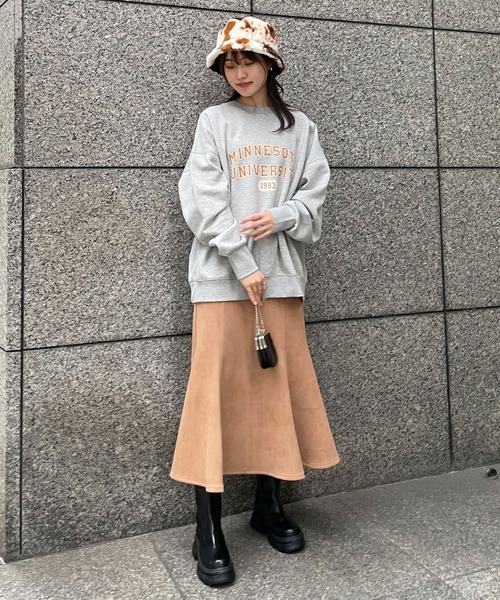 EPIMI E'PIMMY（エピミエピミー）の「スウェードマーメイドスカート（スカート・レディース・アイボリー/杢グレー/モカ/マスタード・MEDIUM）」の14枚目の写真