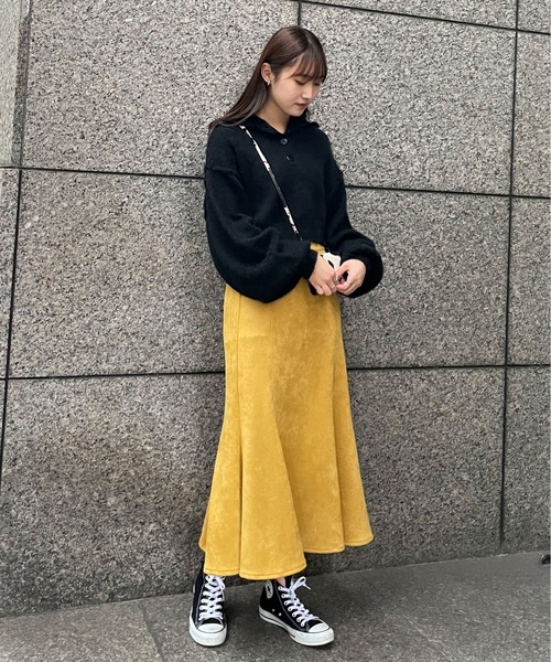 EPIMI E'PIMMY（エピミエピミー）の「スウェードマーメイドスカート（スカート・レディース・アイボリー/杢グレー/モカ/マスタード・MEDIUM）」の11枚目の写真