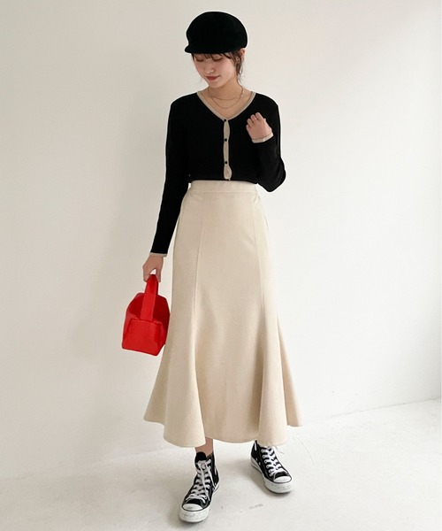 EPIMI E'PIMMY（エピミエピミー）の「スウェードマーメイドスカート（スカート・レディース・アイボリー/杢グレー/モカ/マスタード・MEDIUM）」の16枚目の写真