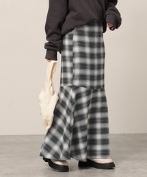 Heather | アソートチェック柄マーメイドロングスカート　258472(スカート)