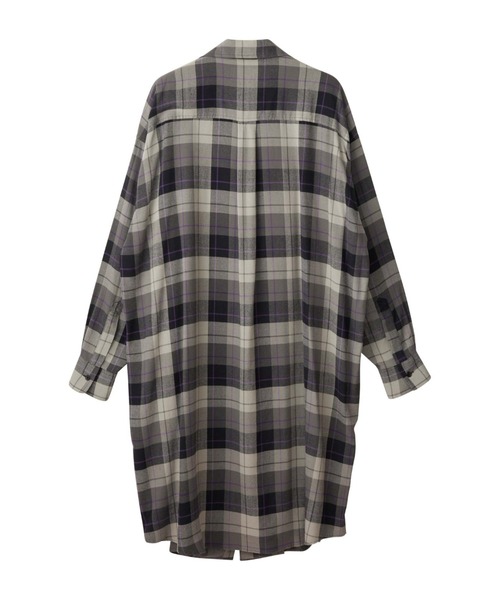 HYSTERIC GLAMOUR(ヒステリックグラマー)の「オーバーサイズ オープンカラーワンピース(ワンピース・レディース・パープル系その他/レッド系その他/ブラック系その他・FREE)」の4枚目の写真