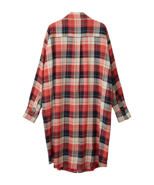 HYSTERIC GLAMOUR(ヒステリックグラマー)の「オーバーサイズ オープンカラーワンピース(ワンピース・レディース・パープル系その他/レッド系その他/ブラック系その他・FREE)」の6枚目の写真