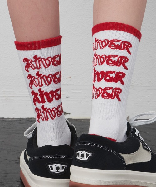AIVER(アイバー)の「AIVER リンガーソックス(ソックス/靴下・メンズ・ホワイト/ブラック・FREE)」の1枚目の写真