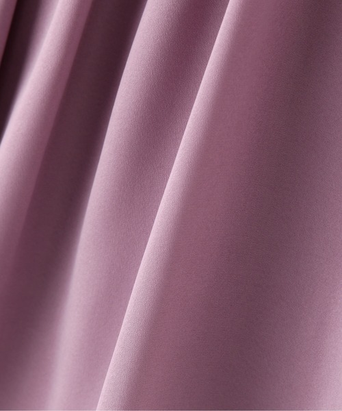 N.（N. Natural Beauty Basic）（エヌエヌナチュラルビューティーベーシック）の「◆ヴィンテージ風サテンギャザーブラウス（シャツ/ブラウス・レディース・オフホワイト/ブルー/モーブ系・MEDIUM）」の14枚目の写真