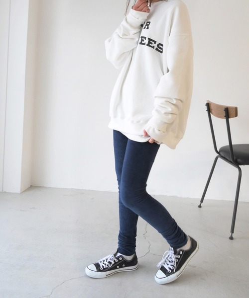 CANAL JEAN(キャナルジーン)の「arc はりぬきベロアレギンス(その他パンツ・レディース・ブラック/ネイビー/ブラウン/グレー/アイボリー・38)」の5枚目の写真